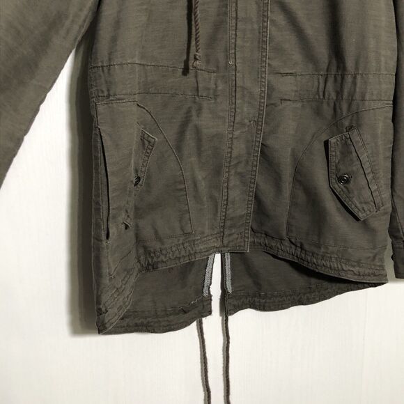 Anthropologie Hei Hei Field Jacket Womens Medium Brown Lace Military Utility - Picture 5 of 16
